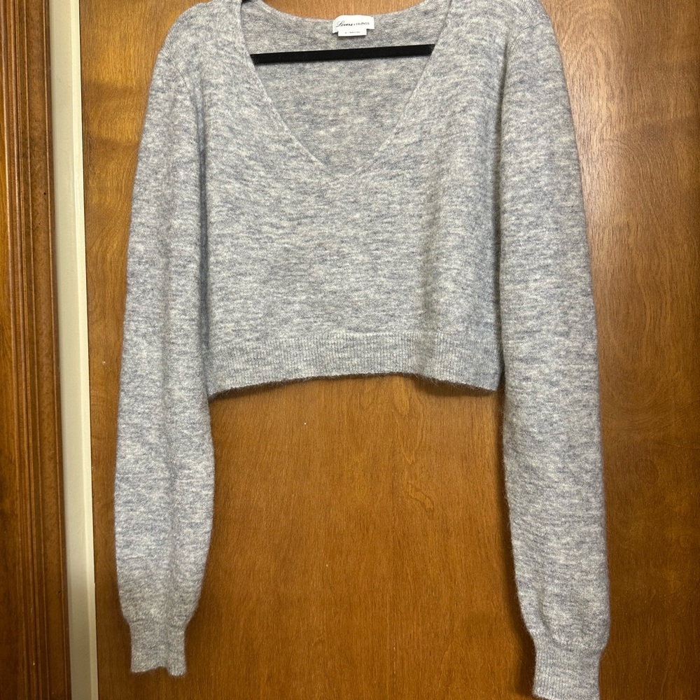 Lovers + Friends Heather Gray Knit Top